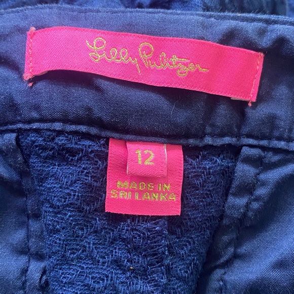 Navy blue Lilly PULITZER Scalloped Women Shorts - Picture 7 of 7